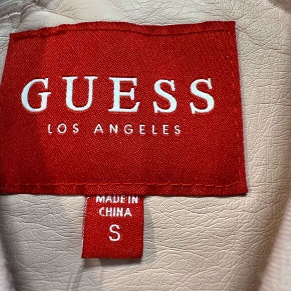 GUESS Women's Pink faux leather size S Jacket - Picture 7 of 11